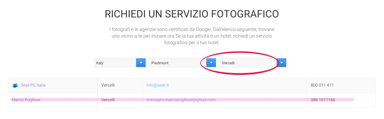 virtual tour google fotografo certificato vercelli piemonte